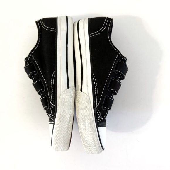 VANS PRISON ISSUE 23 BLACK CANVAS VELCRO 3 STRAP CLOSURE SNEAKERS - Picture 3 of 8